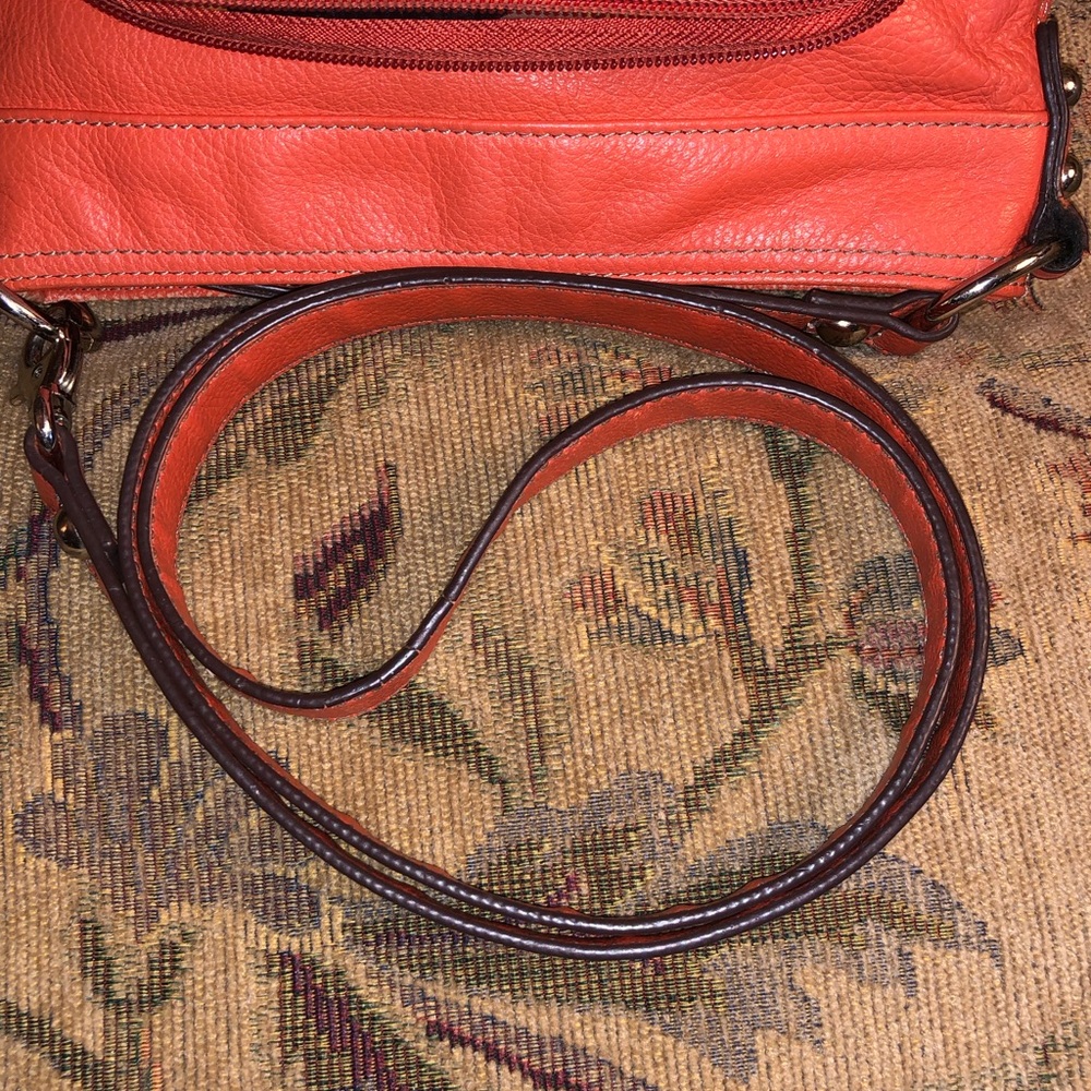 Tignanello Orange Leather Crossbody - Picture 9 of 9